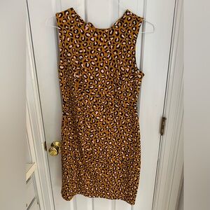 Leopard print shift dress